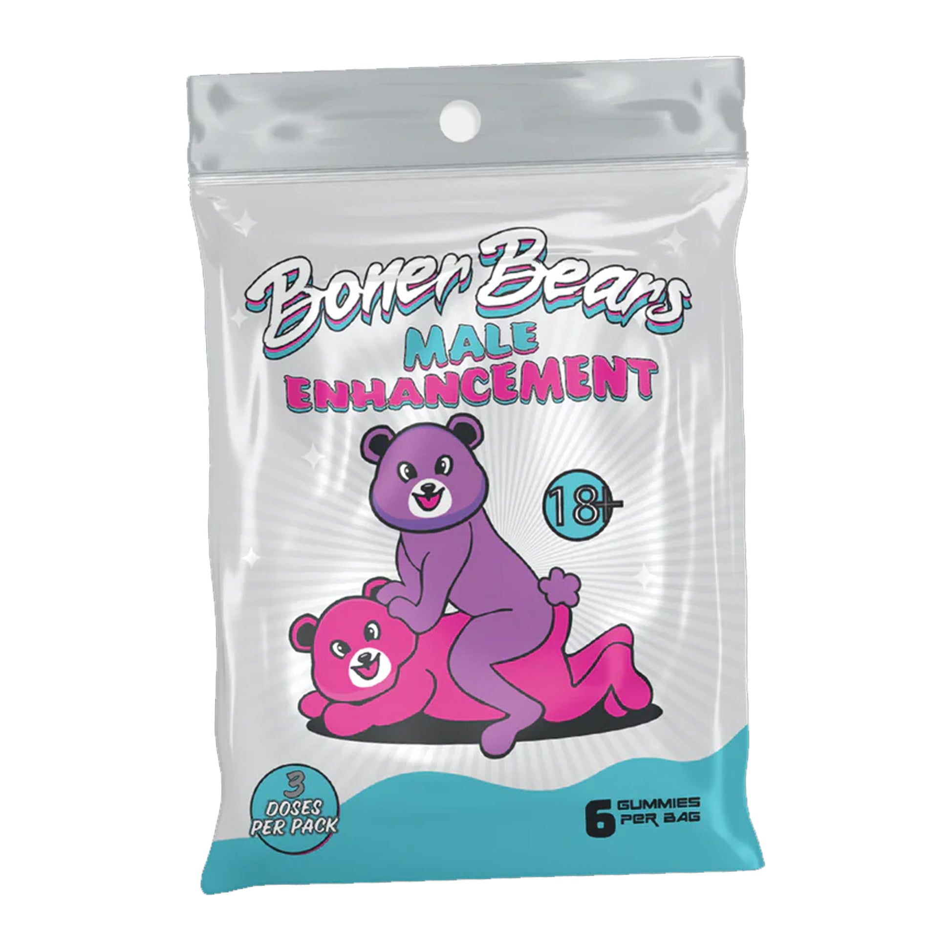 Boner Bears resealable gummy pack for men – portable male vitality supplement by MyWelnix