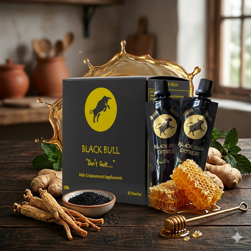 Black Bull Honey for Men 24-sachet pack – natural male stamina and vitality supplement – MyWelnix